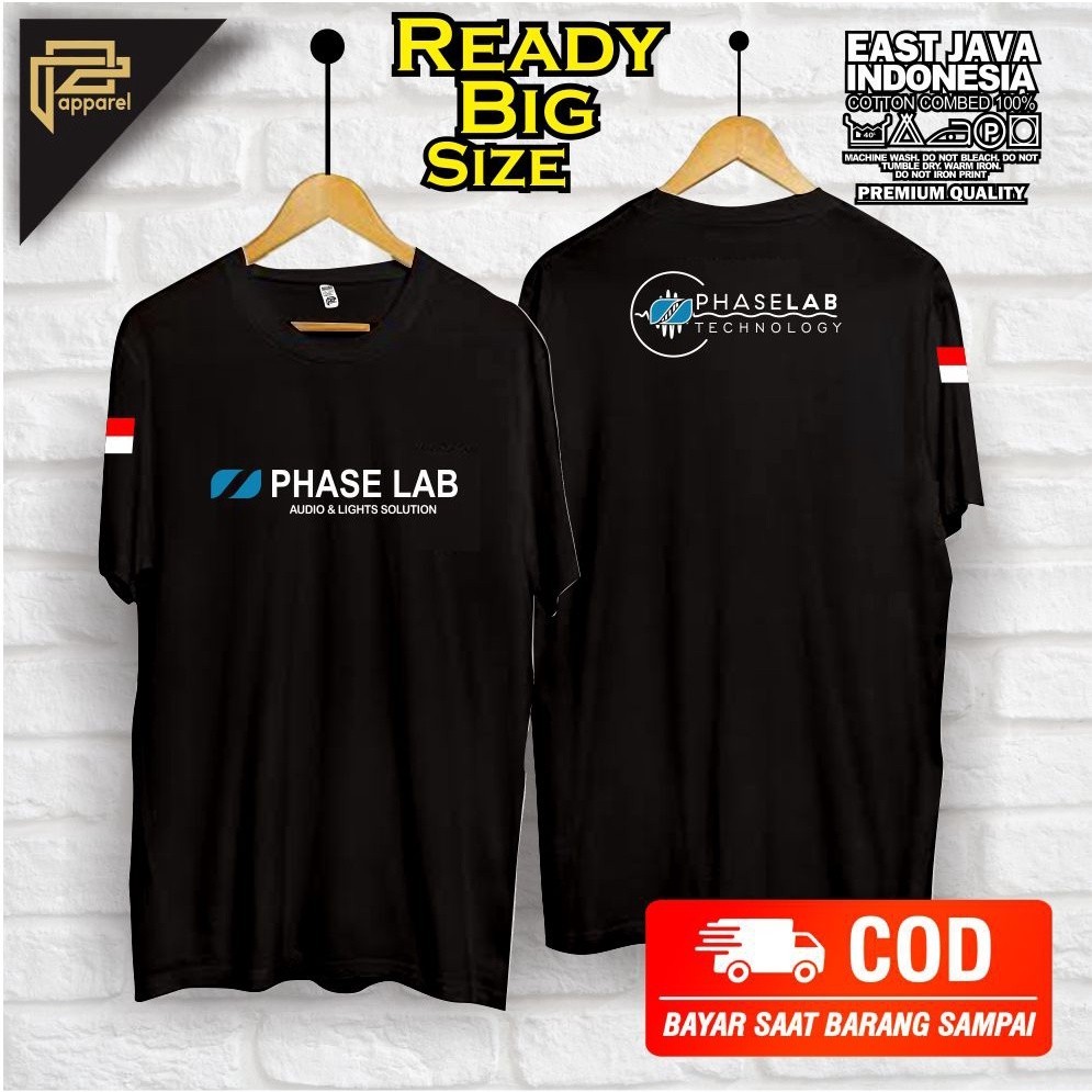 Baju kaos PHASE LAB audio sound system bahan adem