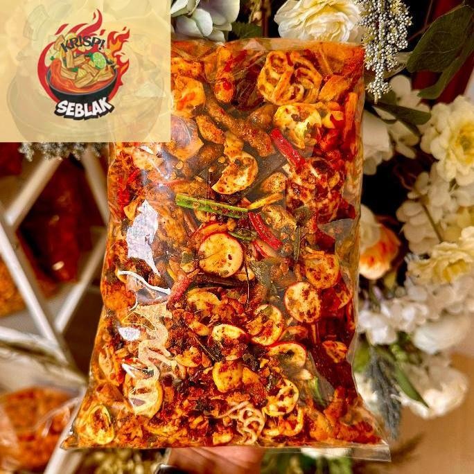 

Seblak krispi SEBLAK KERUPUK CAMPUR MIX ISI 500GR / 1KG PEDAS MERIAH / Seblak Mix . Seblak krispi