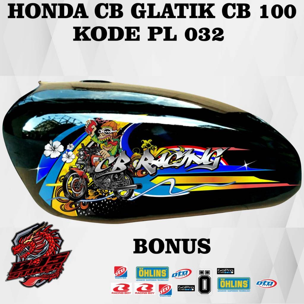 COD / striping CB 100 CB GLATIK - stiker striping list variasi honda CB 100 CB GLATIK PL 032