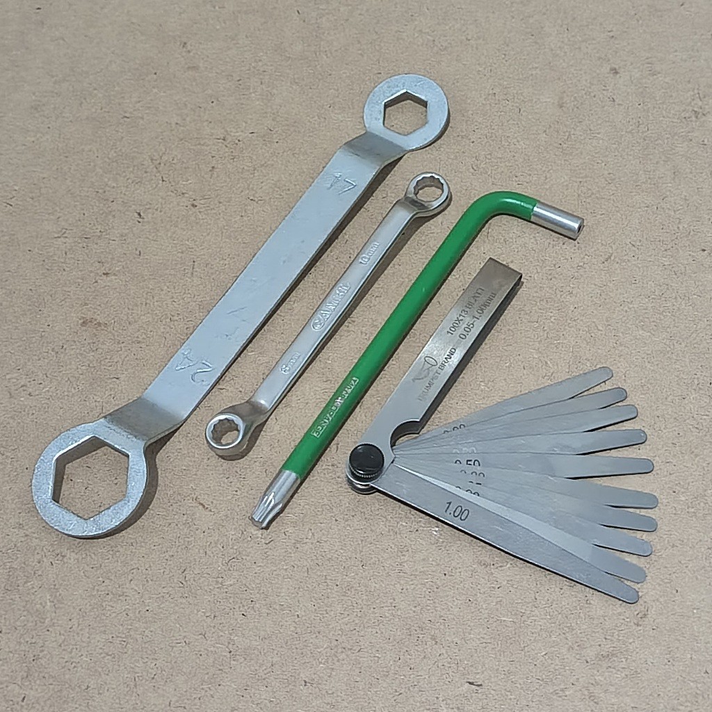 Paket murah Kunci Stel Klep 4 pcs Kunci Tutup Klep Kunci Klep Feeler Gauge Tekiro Kunci Stelan Klep