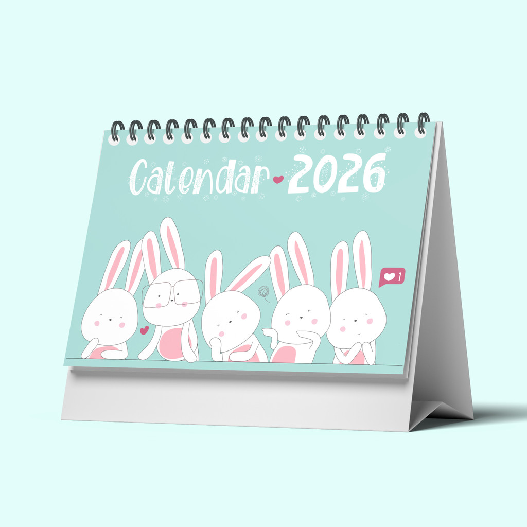

Calendar Meja A6 2026 #Cute - Ukuran A6 - Kalender Meja Aesthetic