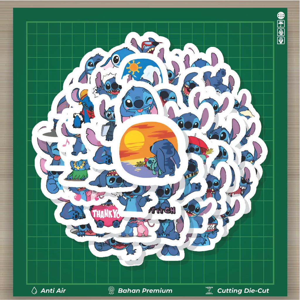 

HOT 50 PCS STIKER Stiker Kartun Disney Stich Stiker Fashion Cars Decal Dingin Kartu Album Custom Vinyl Anti Air- Sticker Aesthetic Buku Journal Koper Casing HP Tablet Laptop Helm Motor Botol Minum