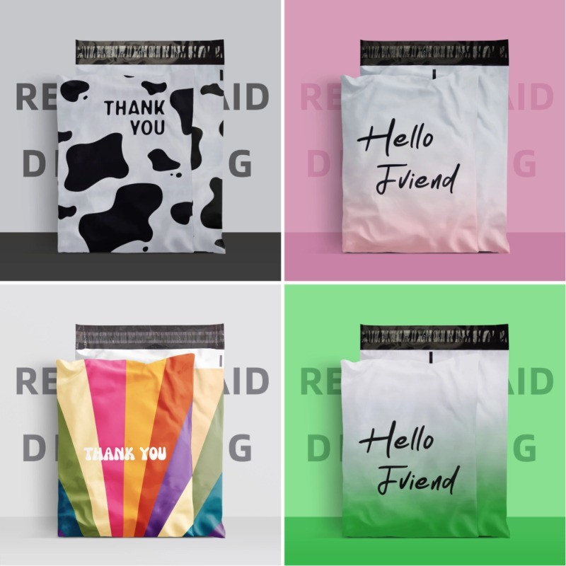 

10Pcs Thank You Courier Gift Bag Express Mailing Pouch Shipping Packaging Bags for Store Self Seal Clothing Courier Parcel