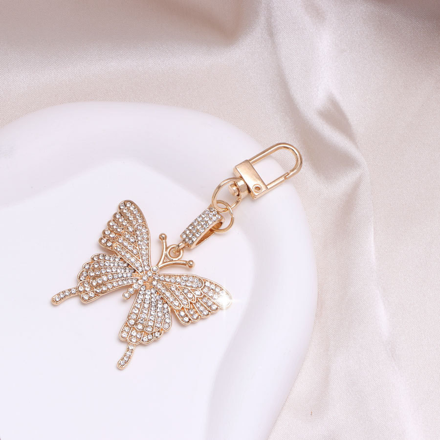 

1pc Alloy Rhinestone Butterfly Keychain Fashion Cute Bag Key Chain Ornament Bag Purse Charm Accessories Gift