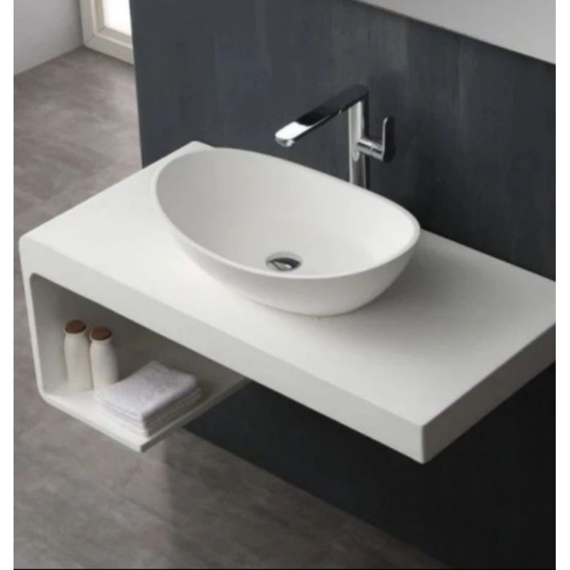 NEW PRODUK Classica Italiano Wastafel Kabinet Set Waterproof Lemari Kamar Mandi Oval/Bulat/Kotak/Eli