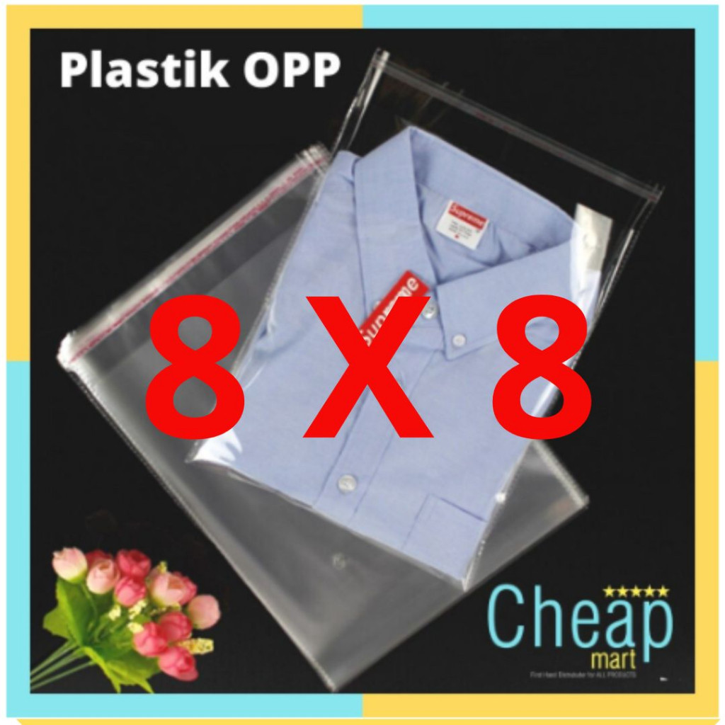 

[Min-3] (04) 8 X 8 OPP LEM PLASTIK KACA DVD,Bakery,Undangan,Roti,Amplop,Angpao (Isi 100 Lembar)-CM