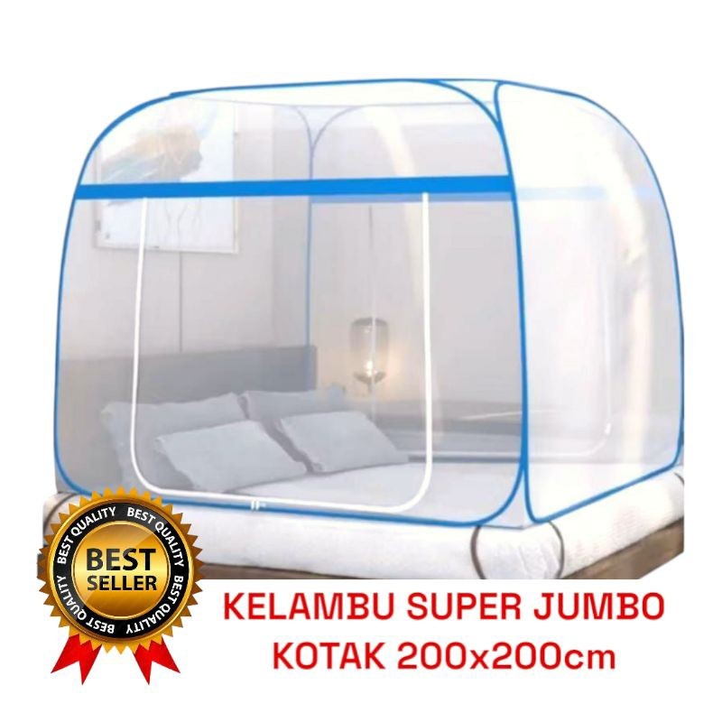 SHOB.SHOP kelambu anti nyamuk kelambu lipat ukuran 200x200 jumbo kelambu tenda lipat pecegah nyamuk