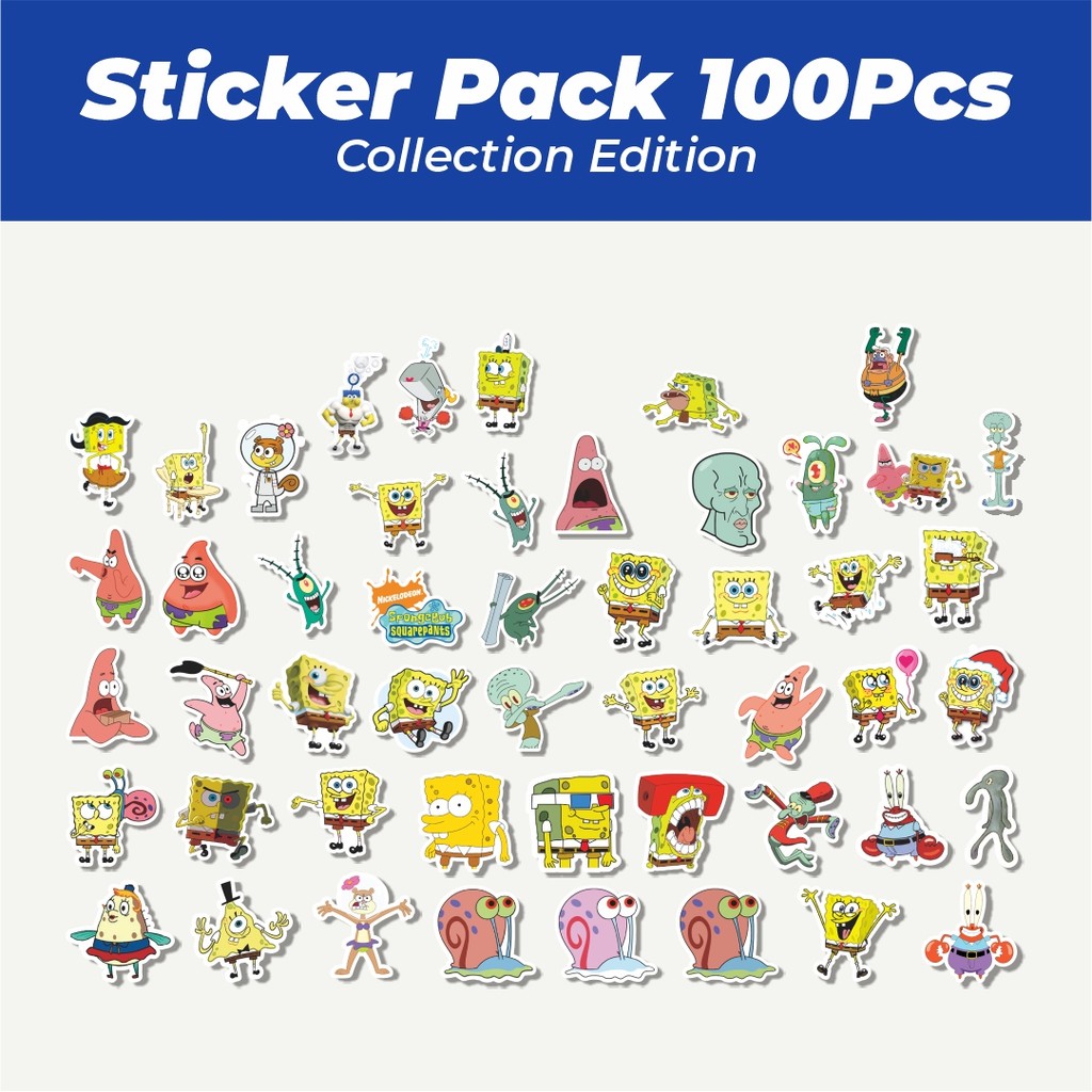

Hot Stiker Spongebob Squarepants Universe Series Character Mix 3 Lucu Anti Air Stikers Berperekat Waterproof Sticker Decal Buat Motor Helm Buku Journal Koper Casing HP Laptop Botol Minum