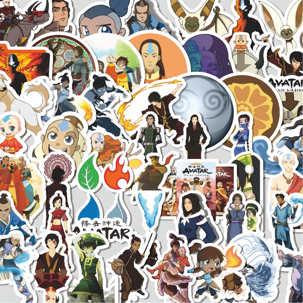 

Stiker Cutting Packtiker Nickelodeon Series Avatar Bender Character Mix 4 Isi 100Pcs Series Aesthetic Lucu Keren Untuk Koper Bahan Vynil