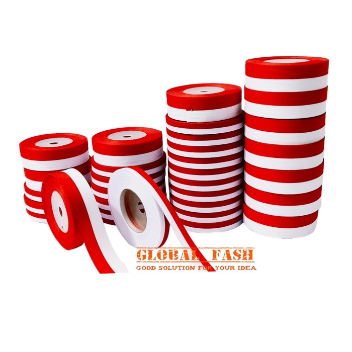 

10 ROLL Pita satin merah putih / pita kain hiasan 17 agustus / pita HUT RI/ pita dekorasi dirgahayu ri