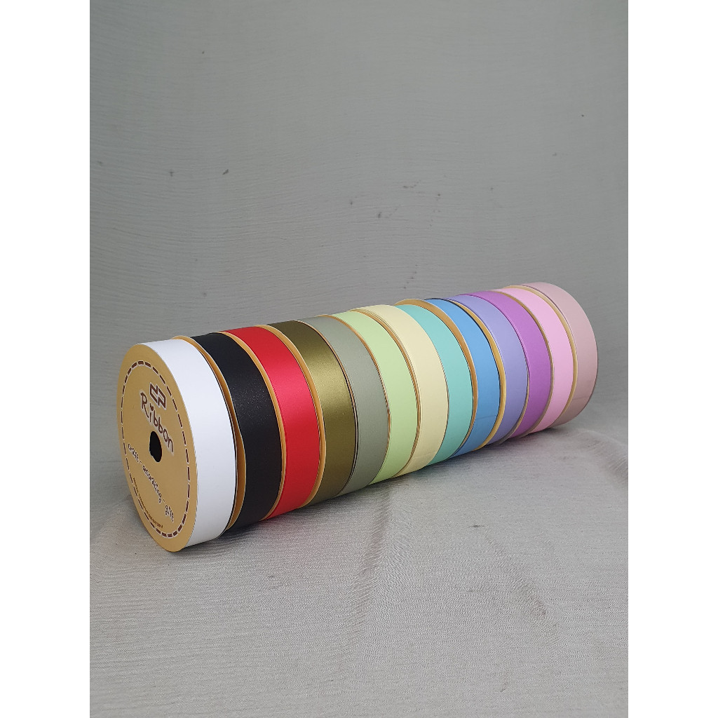 

1 ROLL Pita Kado PASTEL 3/4" Jepang Ribbon Kertas Plastik Dekorasi 2 cm Hampers 18mm