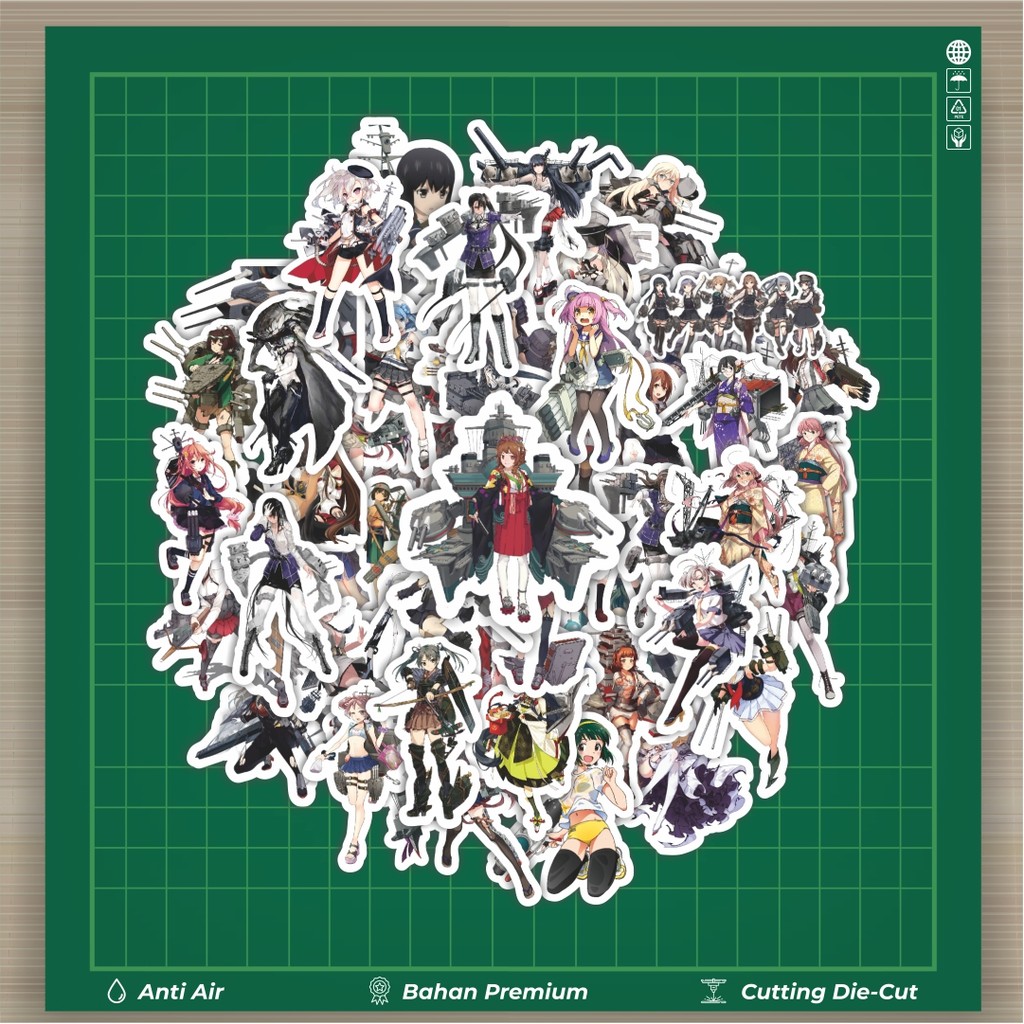 

HOT 50 PCS STIKER Stiker Anime Game Series Kantai Collection Character 3 Stiker Fashion Cars Decal Dingin Kartu Album Custom Vinyl Anti Air- Sticker Aesthetic Buku Journal Koper Casing HP Tablet Laptop Helm Motor Botol Minum