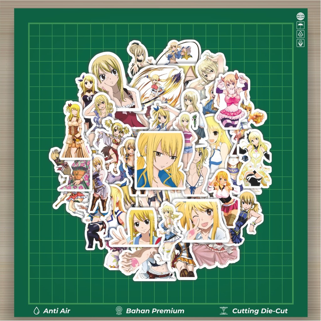 

HOT 50 PCS STIKER Stiker Anime Series Fairy Tail Character Lucy Heartfilia Stiker Fashion Cars Decal Dingin Kartu Album Custom Vinyl Anti Air- Sticker Aesthetic Buku Journal Koper Casing HP Tablet Laptop Helm Motor Botol Minum