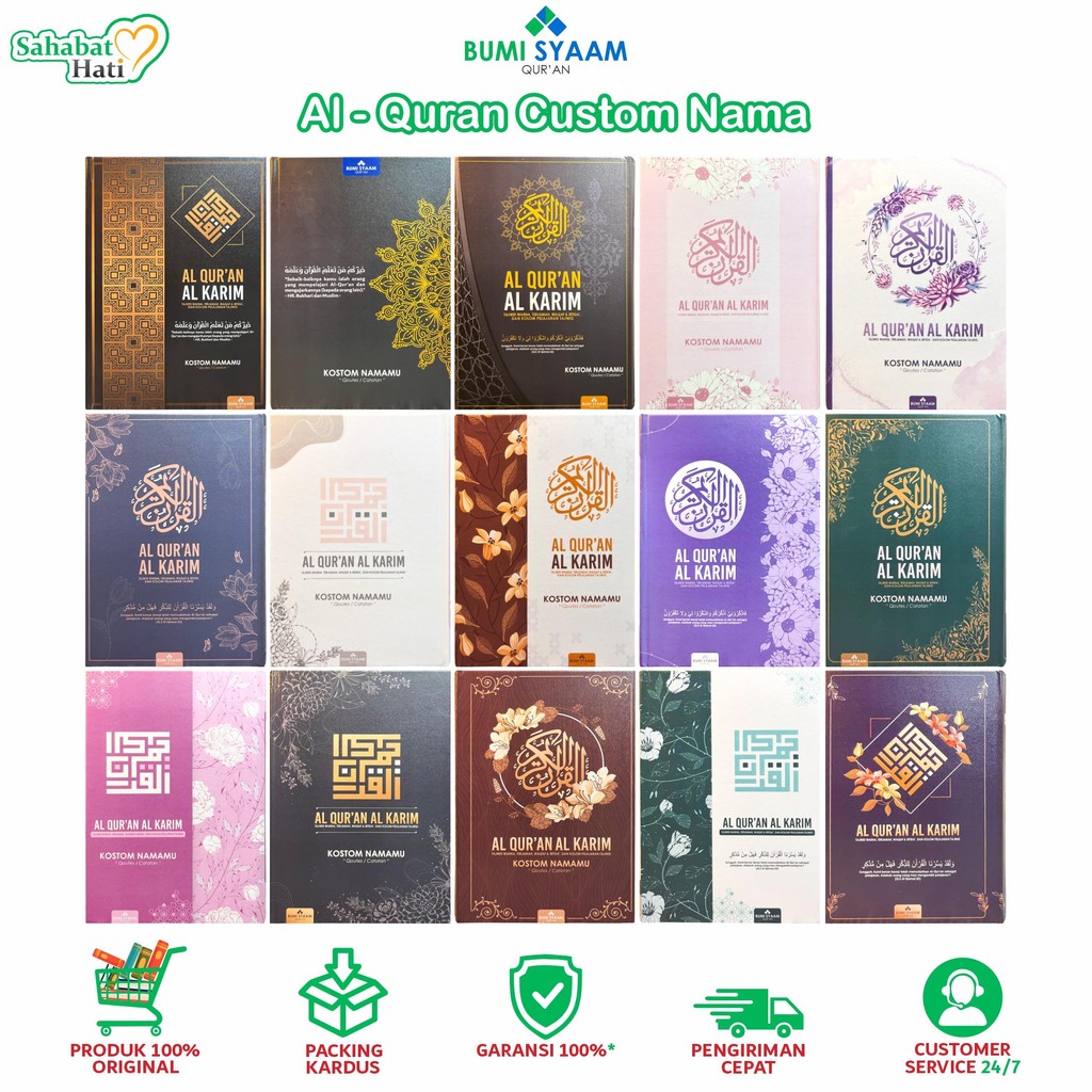 [CUSTOM NAMA] Al-Quran A5 Custom Nama Al-Qur'an Tajwid Warna dan Terjemah AlQuran Custom Nama AlQura