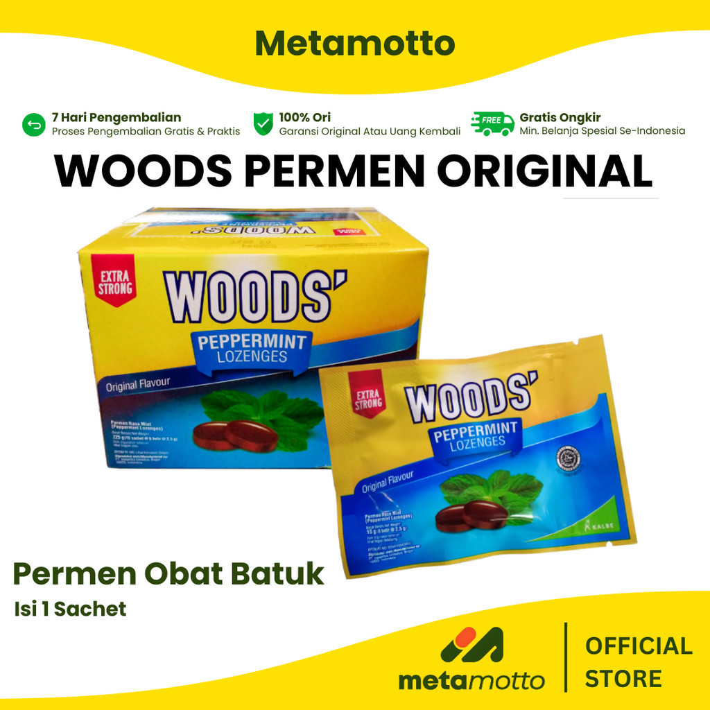 

Woods Lozenges Original (1 Sachet) - Metamotto Karya Jaya