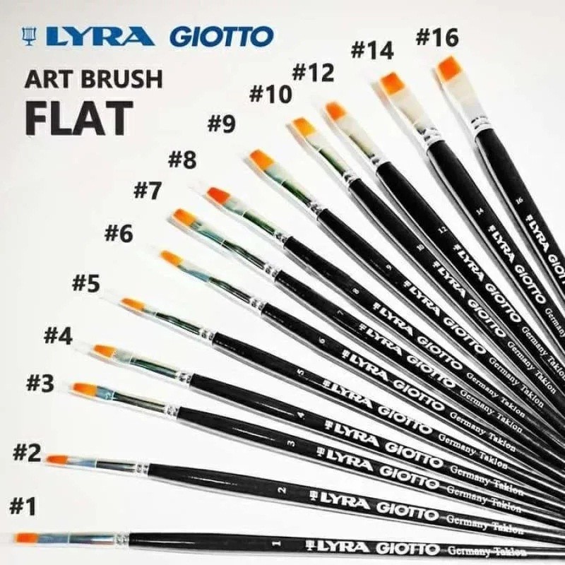 

Kuas lyra / giotto flat size 1-16