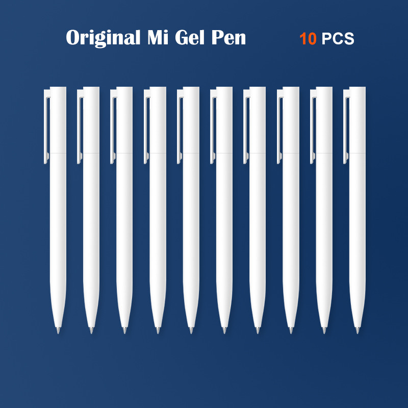 

Original Mi 10PCS Gel Pen 0.5mm Black Refill No Cap Bullet Pen Smooth Switzerland MIKRON Nib Japanese Ink