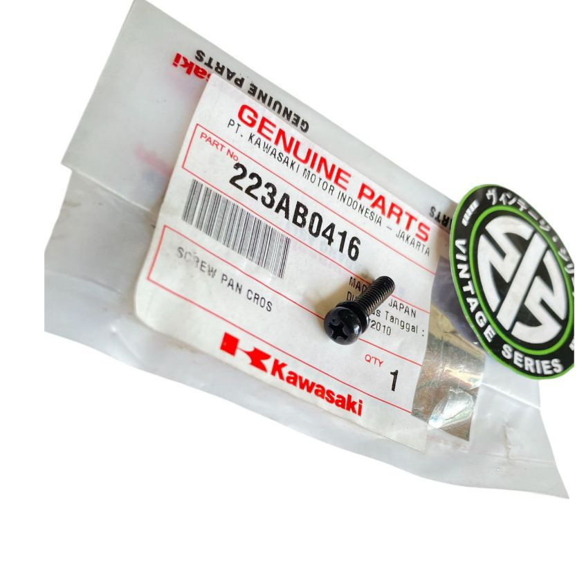 BAUT KARBU KARBURATOR NINJA R SS RR SCREW-PAN-WS-CROS,4X16 Baut 4X16 Original Kawasaki 223AB0416 Nin