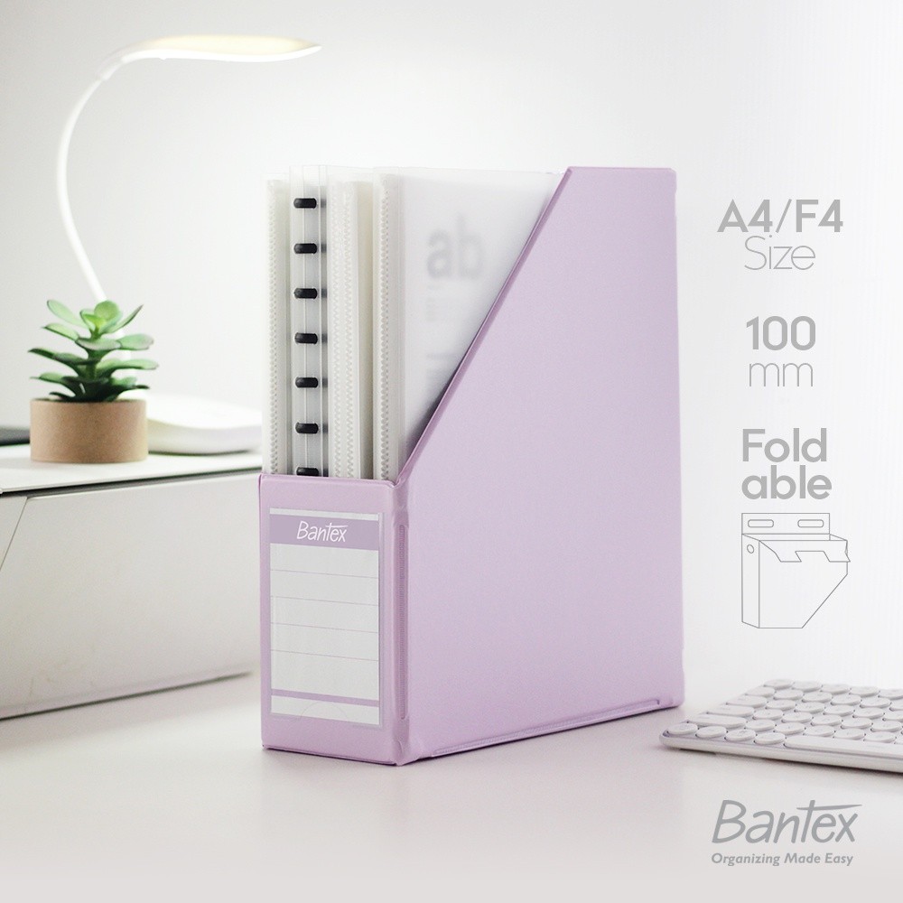 

Bantex Box File / Magazine File A4 F4 Folio 100 mm Light Lilac