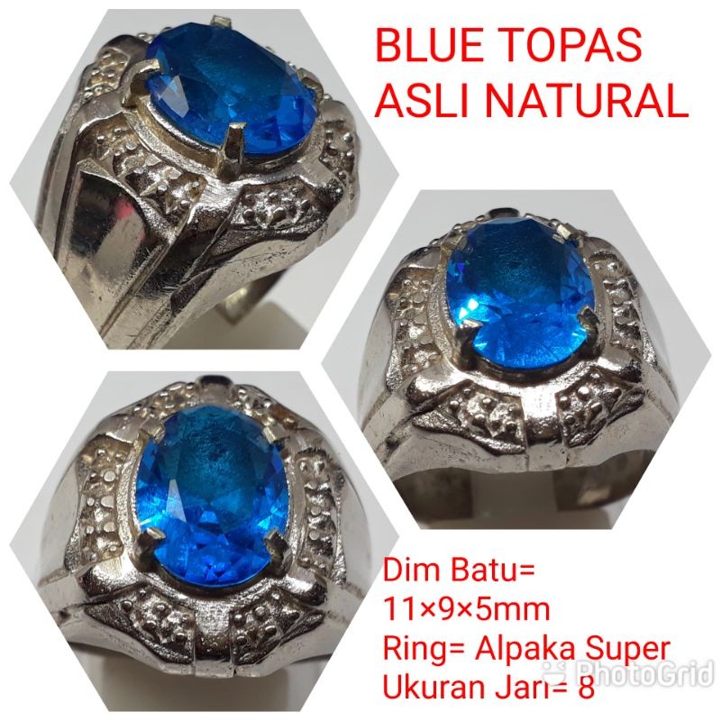 CINCIN BATU BLUE TOPAS NATURAL 01