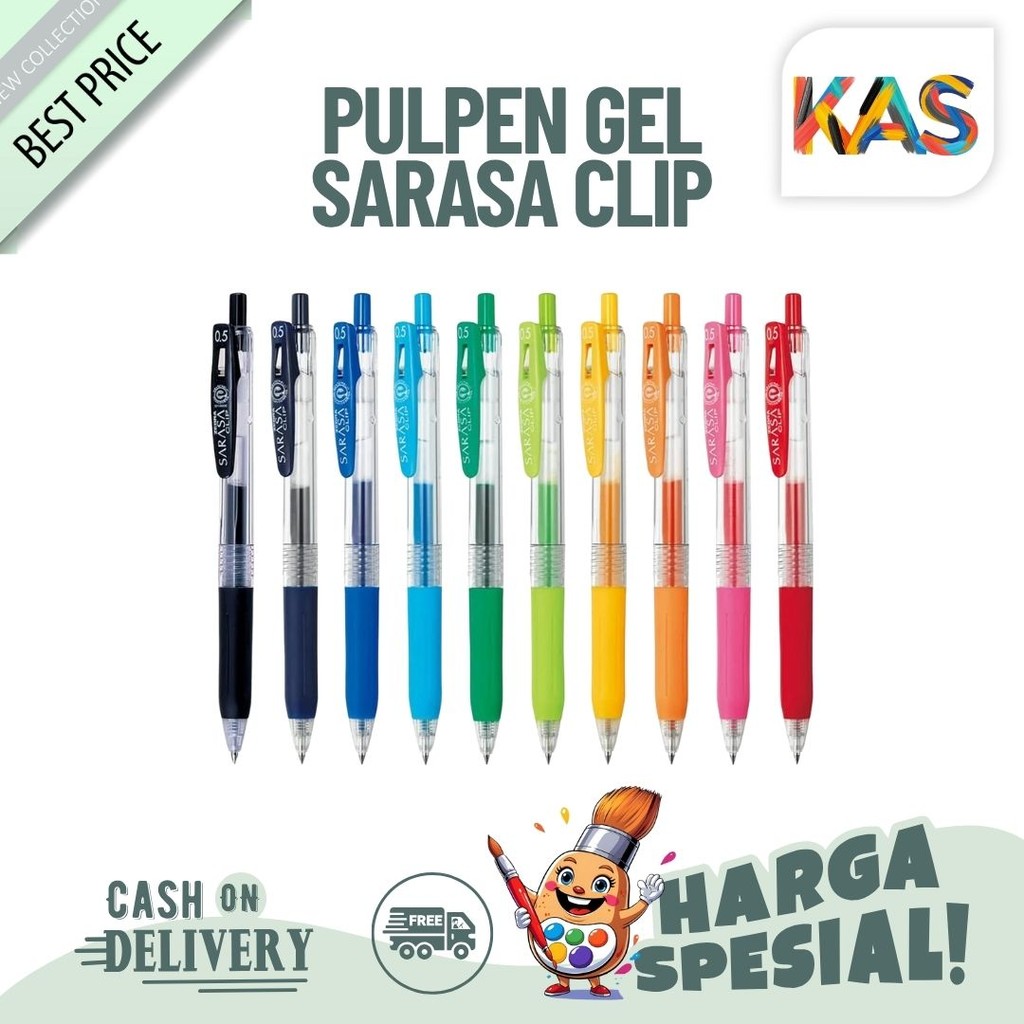 

Pulpen Gel Zebra SARASA CLIP 0.5mm Eceran