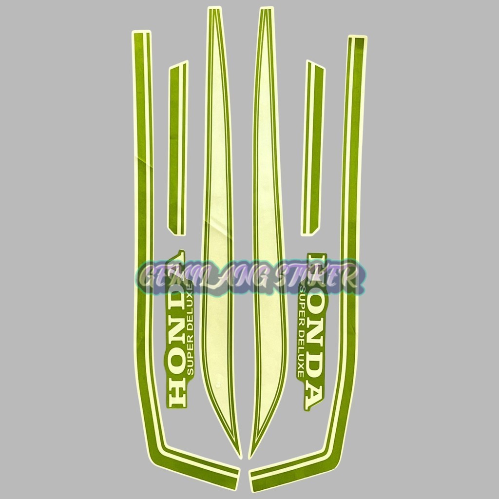 Striping Sticker Honda GL 100 Hijau gl100 list body standar Berkulitas Original Transparan