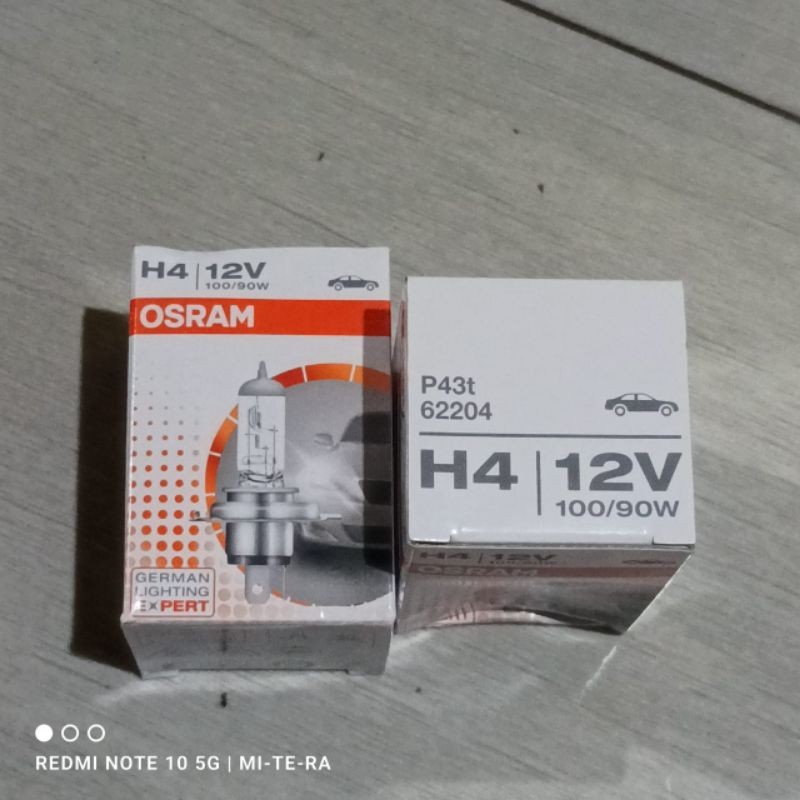 Bohlam H4 OSRAM 12V 100/90 watt Bohlam Lampu Depan Mobil dan Motor H4 Osram Original