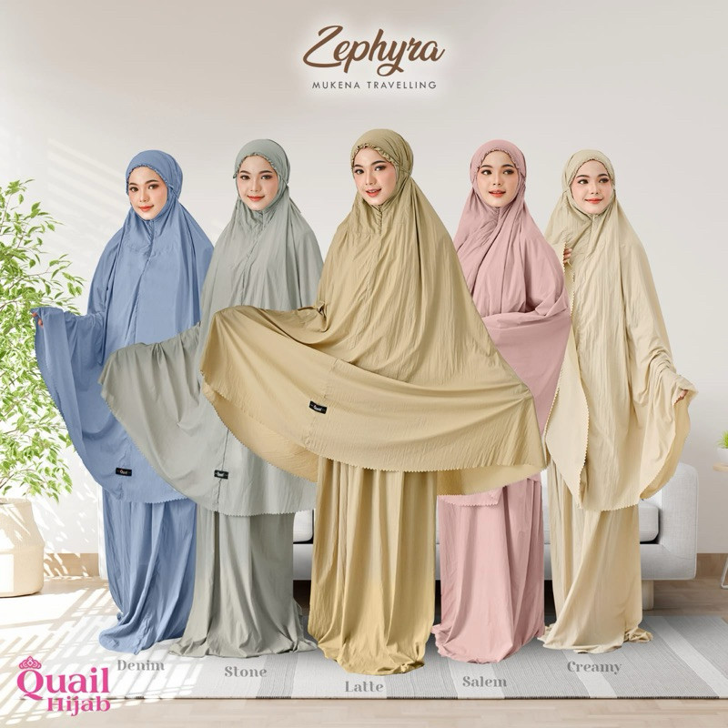 Zephyra Mukena Quail Hijab Zephyra Mukena Travelling Quail Quail Hijab Shop
