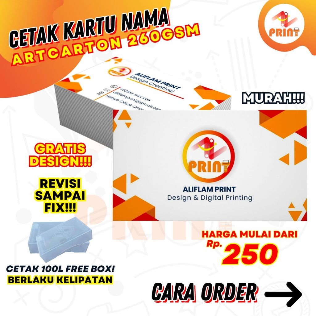

CETAK KARTU NAMA GRATIS DESAIN! | UKURAN 9x5,5CM | BAHAN ARTCARTON 260GSM TEBAL!!!