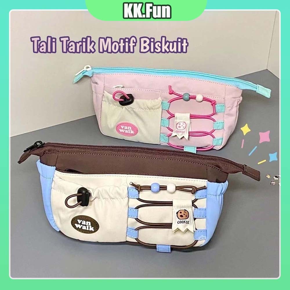 

Tempat Pensil Tali Ikat Korea Kotak Pensil Aesthetic Kanvas Pouch Tempat Alat Tulis Perlengkapan Sekolah
