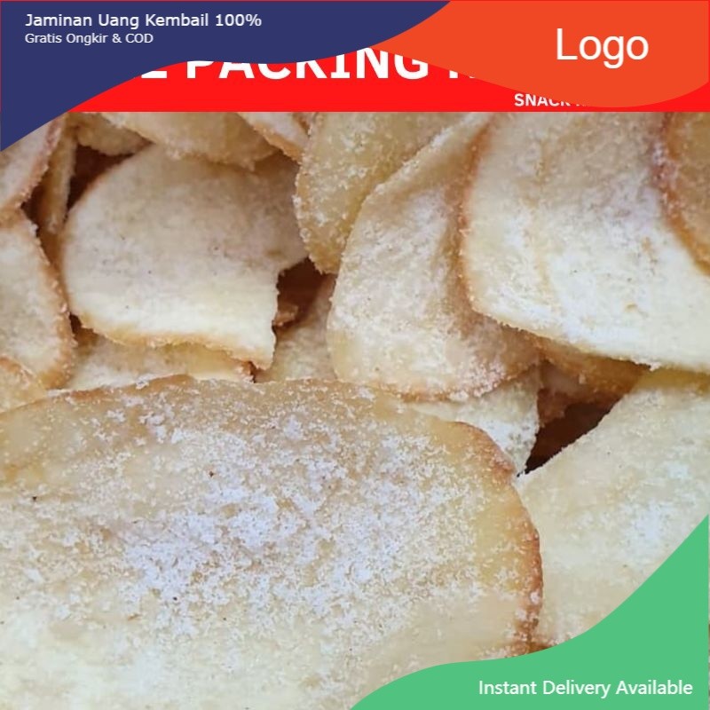 

Keripik singkong manis gula halus enak renyah 250g free buble wrap