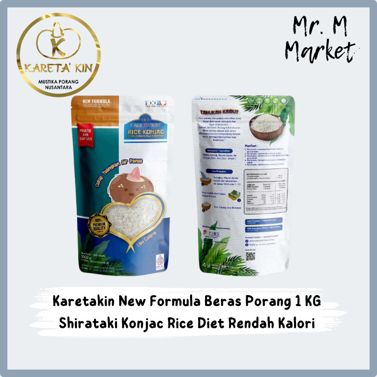 

Kareta'Kin New Formula 1 kg (23 kkal) - Beras Porang Instan/Praktis Shirataki Konjac Fukumi