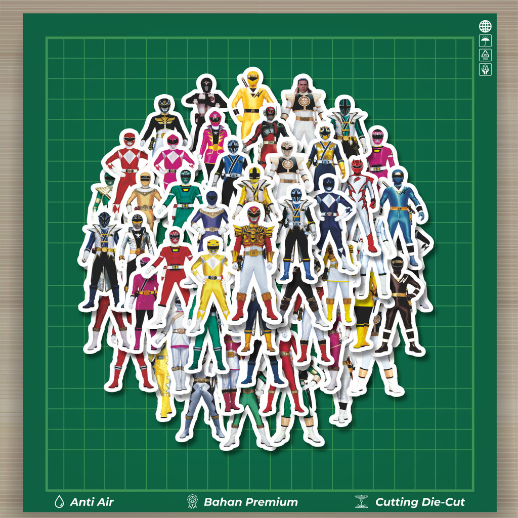 

HOT 50 PCS STIKER Film Series Power Ranger Mix 2 Fashion Cars Decal Dingin Kartu Album Custom Vinyl Anti Air- Sticker Aesthetic Buku Journal Koper Casing HP Tablet Laptop Helm Motor Botol Minum