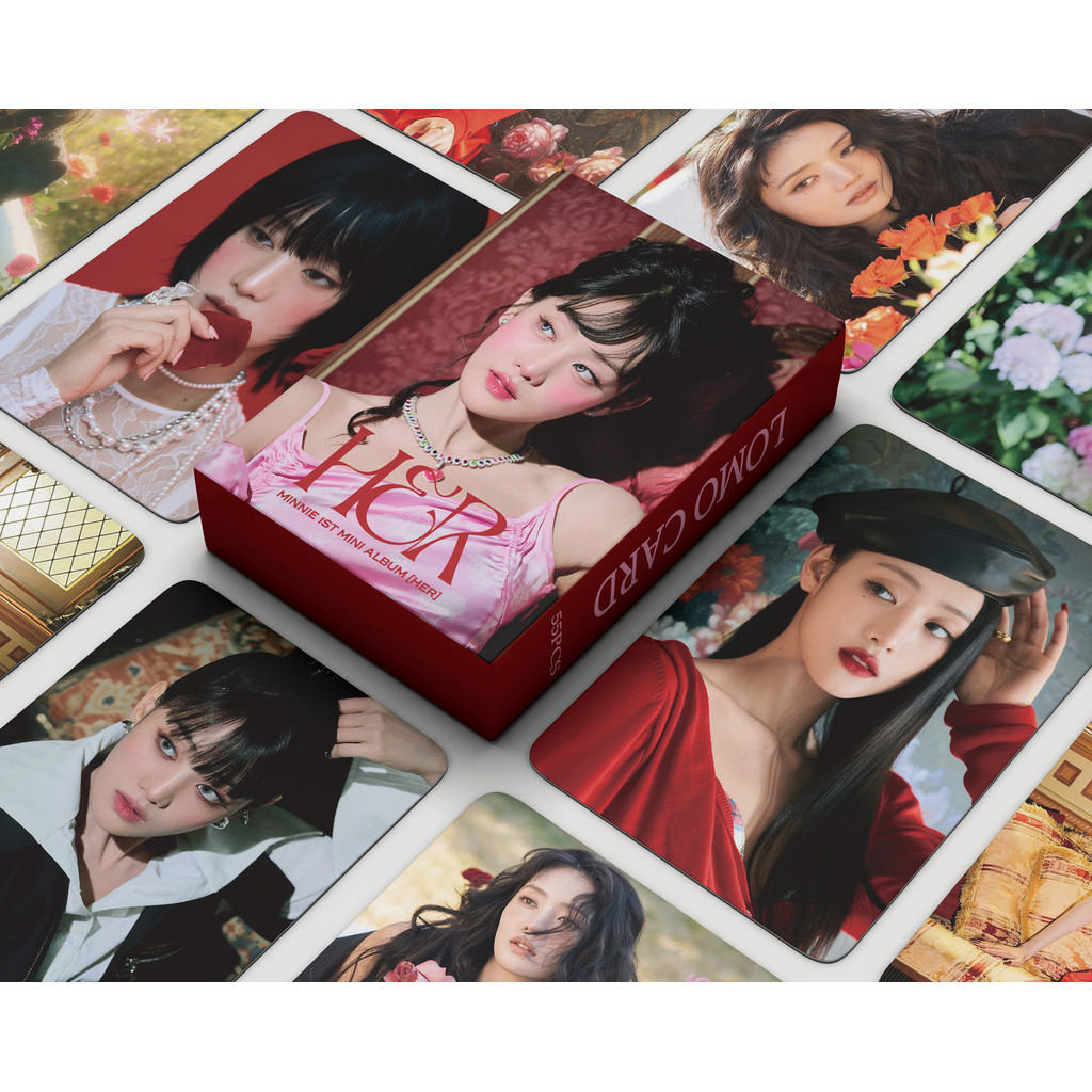 

55Pcs/Set (G)I-DLE Idol Minnie New Album HER Photocards MiYeon SoYeon YuQi ShuHua HD Printed Postcards Lomo Cards Fans Gifts