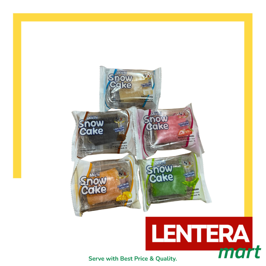 

NX Mochi Snow Cake Rasa Cokelat/Stroberi/Pandan/Susu/Stroberi 28gr LenteraMart