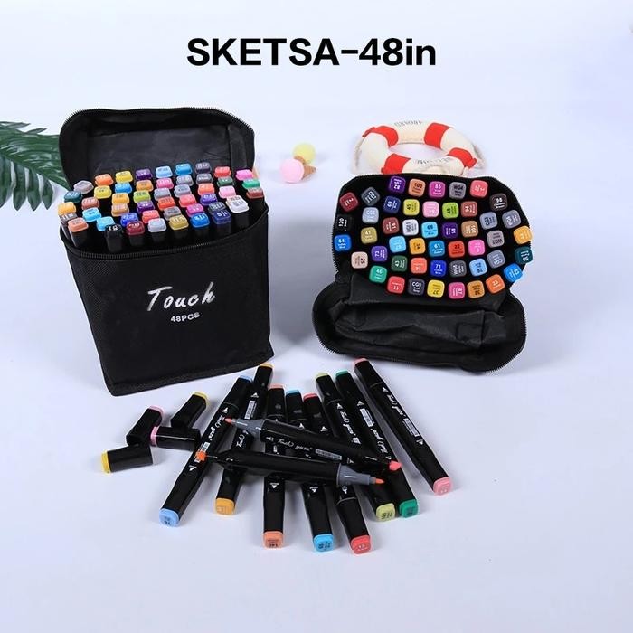 

Stabilo Spidol Warna Sketsa Umum Dua Sisi Kepala Tulis Luas dan Halus Pena Pensil Double Headed General Touch Marker Pen Animation Set Markers Dual Side Fine Art Brush Twin Market Set Mewarnai - SKETSA-48in