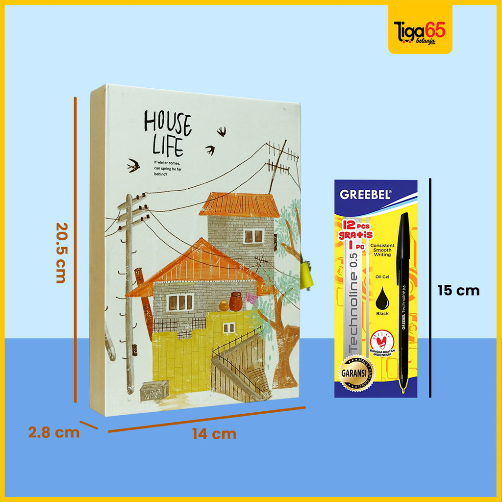 Buku Catatan Notebook Portable Aesthetic / Ringbook Kuliah Kantoran MY37150