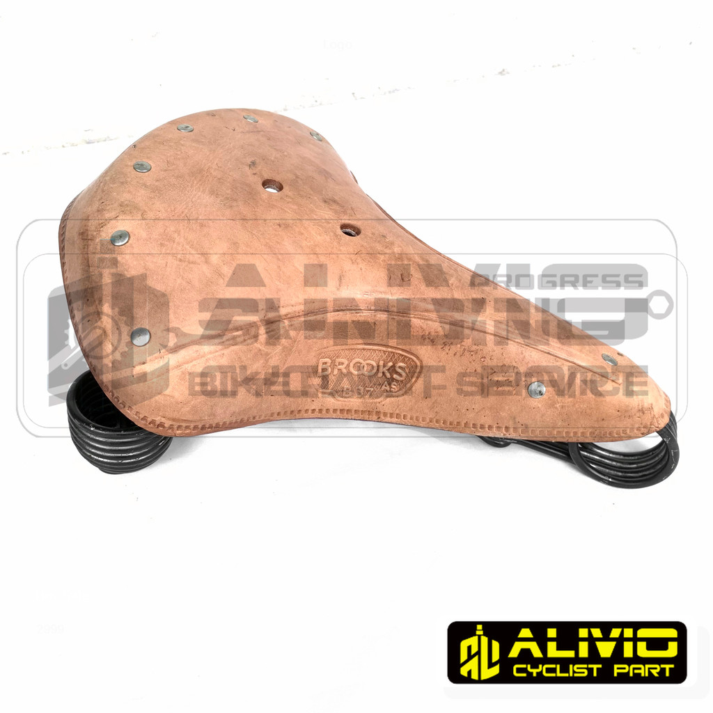 Sedel Sadel Per Gandul Gelung Jok Sepeda Onthel Kebo Gazelle Simplex Brooks Kulit Coklat