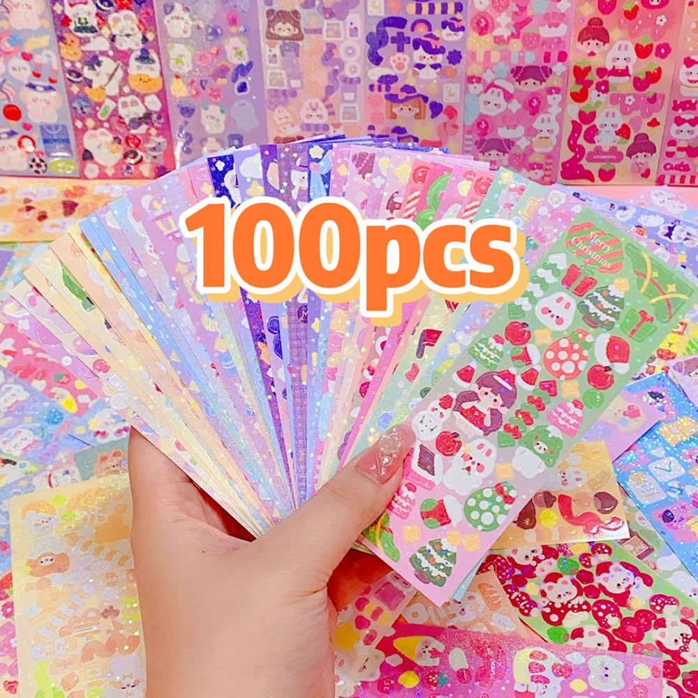 

Kawaii Stickers for Kids Cute Stationary Aesthetic Diary Decoration Art Supplies Stickers for Scrapbooking Lot Korean Paper Desk
