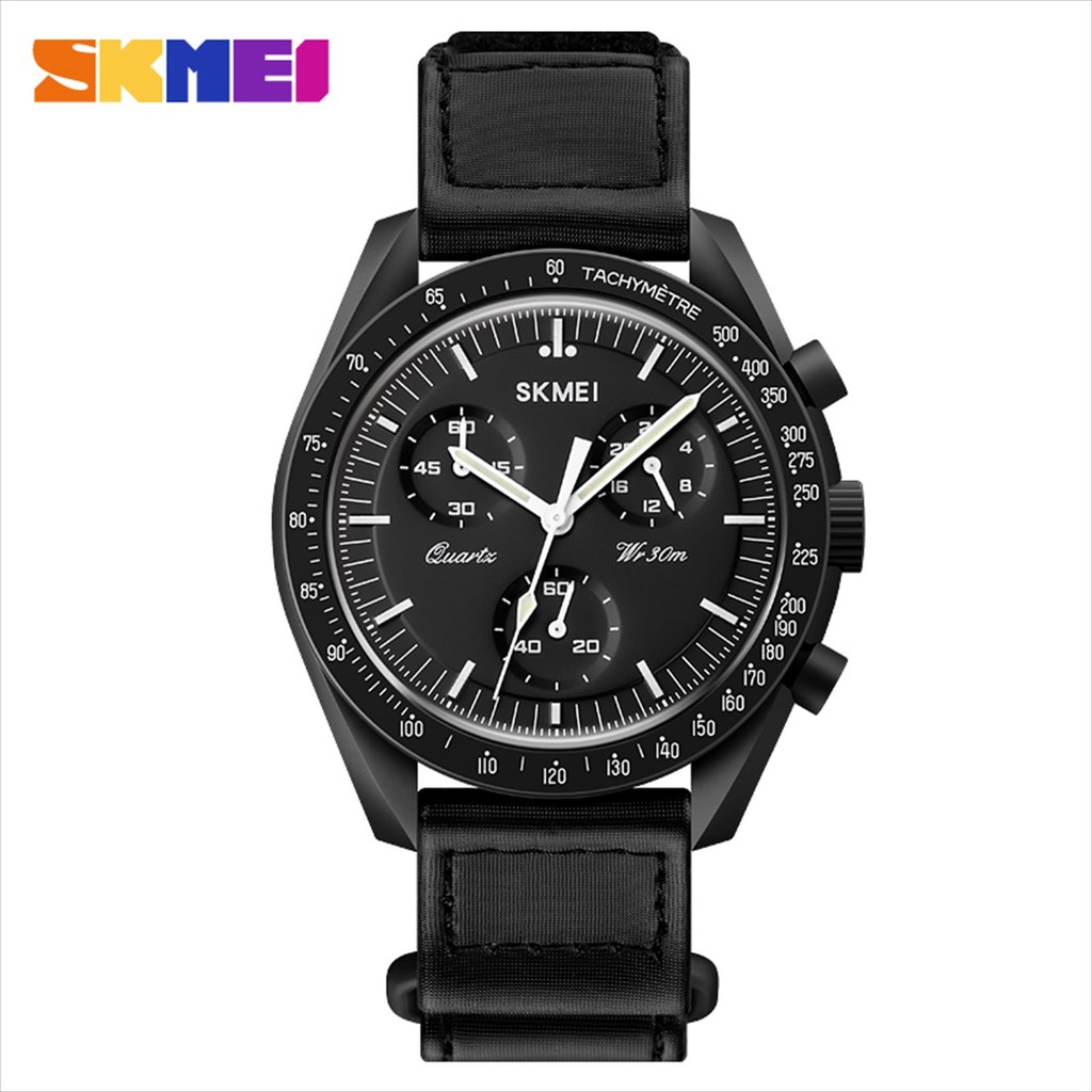 Jam Tangan Pria & Wanita SKMEI  Analog 1982 Strap Nylon Tahan Air skmei_indostyle.id
