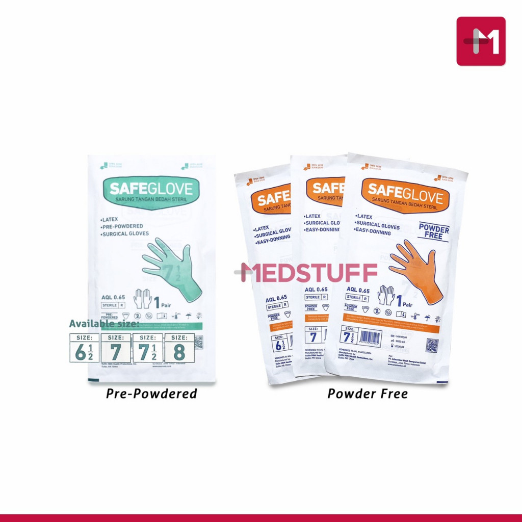 Sarung Tangan Latex Safeglove Steril Surgical Gloves Steril Sarung Tangan Safeglove Latex Steril Saf