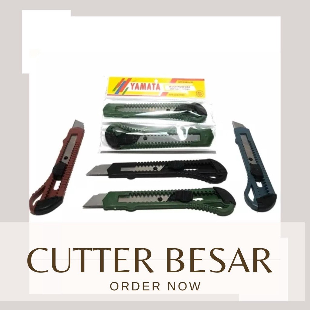 

1 Renceng Isi 12 Pcs Cutter Besar Berkualitas Kuat Kokoh Awet Alat Potong
