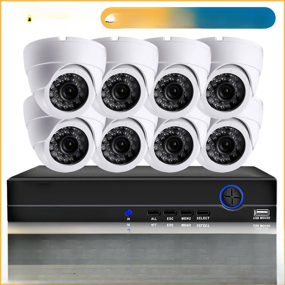 H.265 4K CCTV System 8MP Indoor Audio IP Camera 8CH NVR Recorder Video Security Camera System Survei