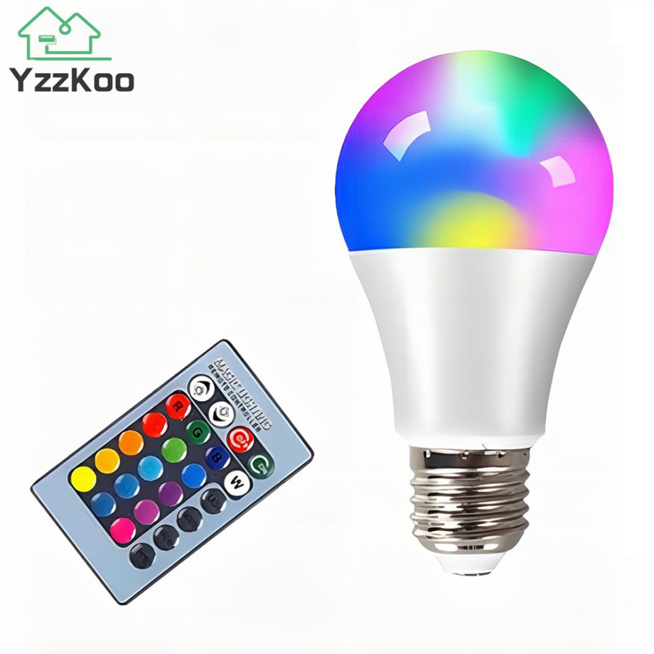 E27 LED RGB Lamp Spotlight Bulb AC 85-265V Bombillas LED 4W 10W 15W IR Remote Control Led Bulb Smart
