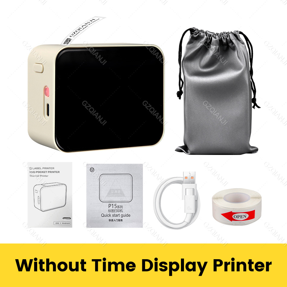 

P15 Bluetooth Thermal Label Printer Mini Portable Wireless Label Maker Sticker Fast Printing Similar as Niimbot D11 D110 D101