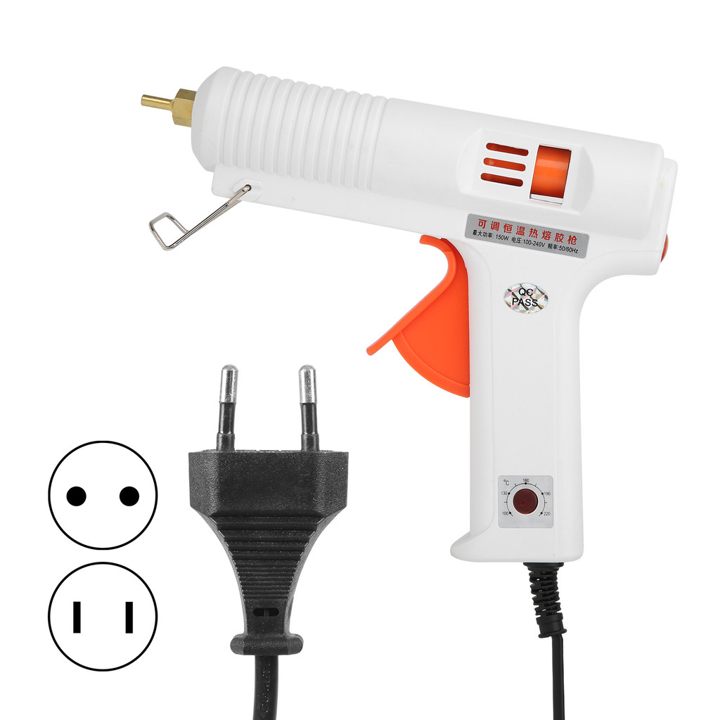 Hot Glue Gun Adjustable Constant Temperature Home Repairs DIY Crafts 150W AC100-240V White HL F Hot 