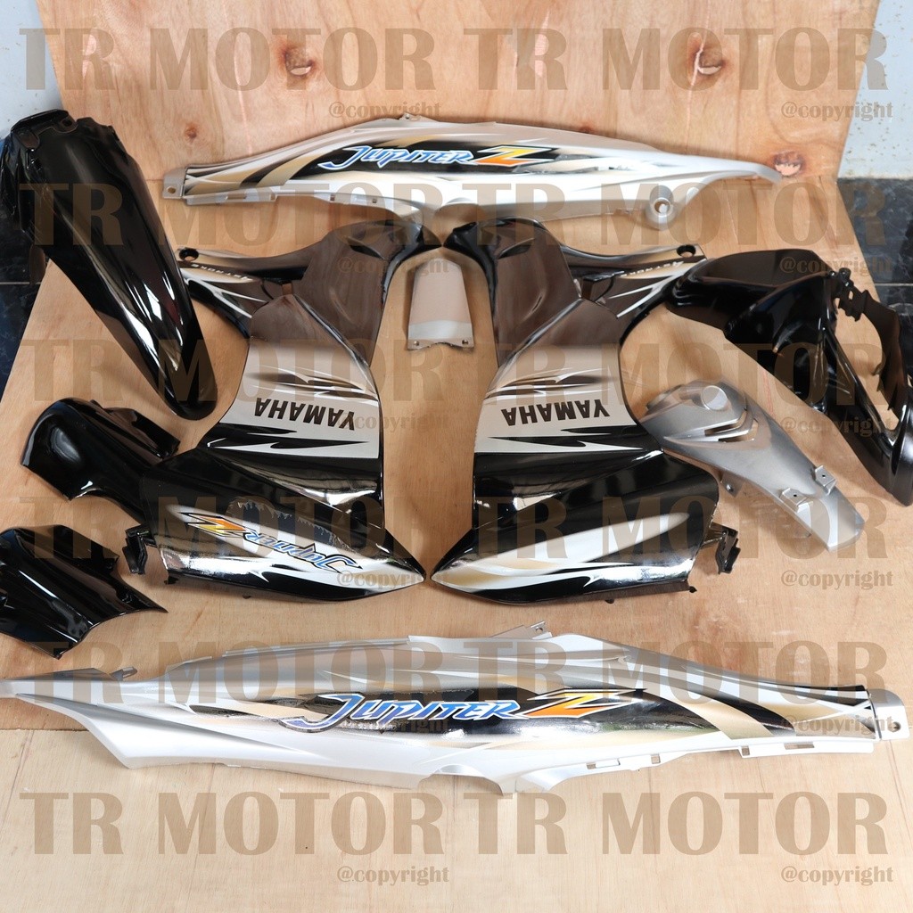 Cover Body Jupiter Z New Burhan 2007 Hitam Silver Full Set Halus Bodi Jupiter Z Burhan Body Jupiter 