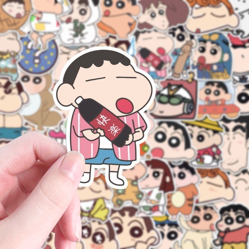 

100PCS Cartoon Anime Cute Crayon Shinchan Stickers Notebook Mobile Phone Luggage Refrigerator Decoration Stickers Wholesale