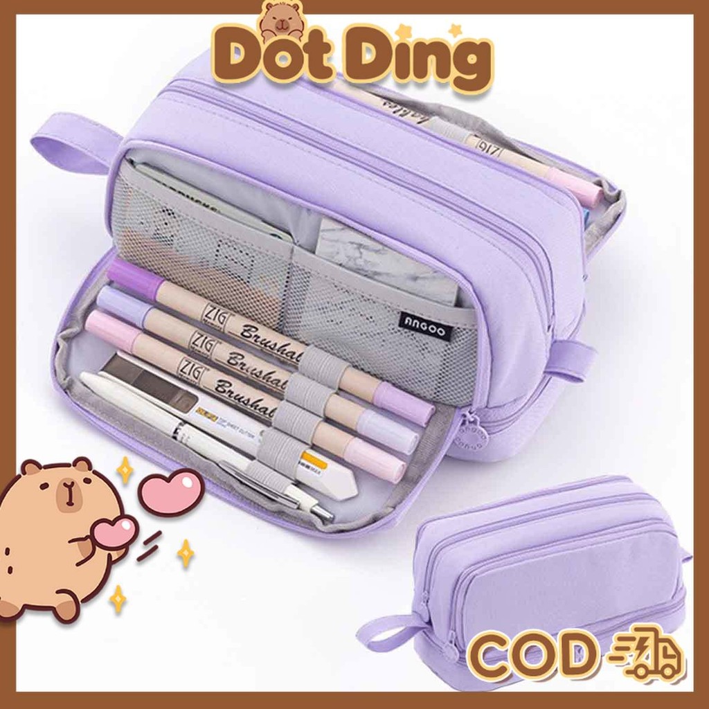 

[DOTDING] Kotak Pensil Angoo Kapasitas Besar Kotak Alat Tulis Sederhana Tempat Pensil Multifungsi Dua Lapis Perlengkapan Sekolah Siswa H447