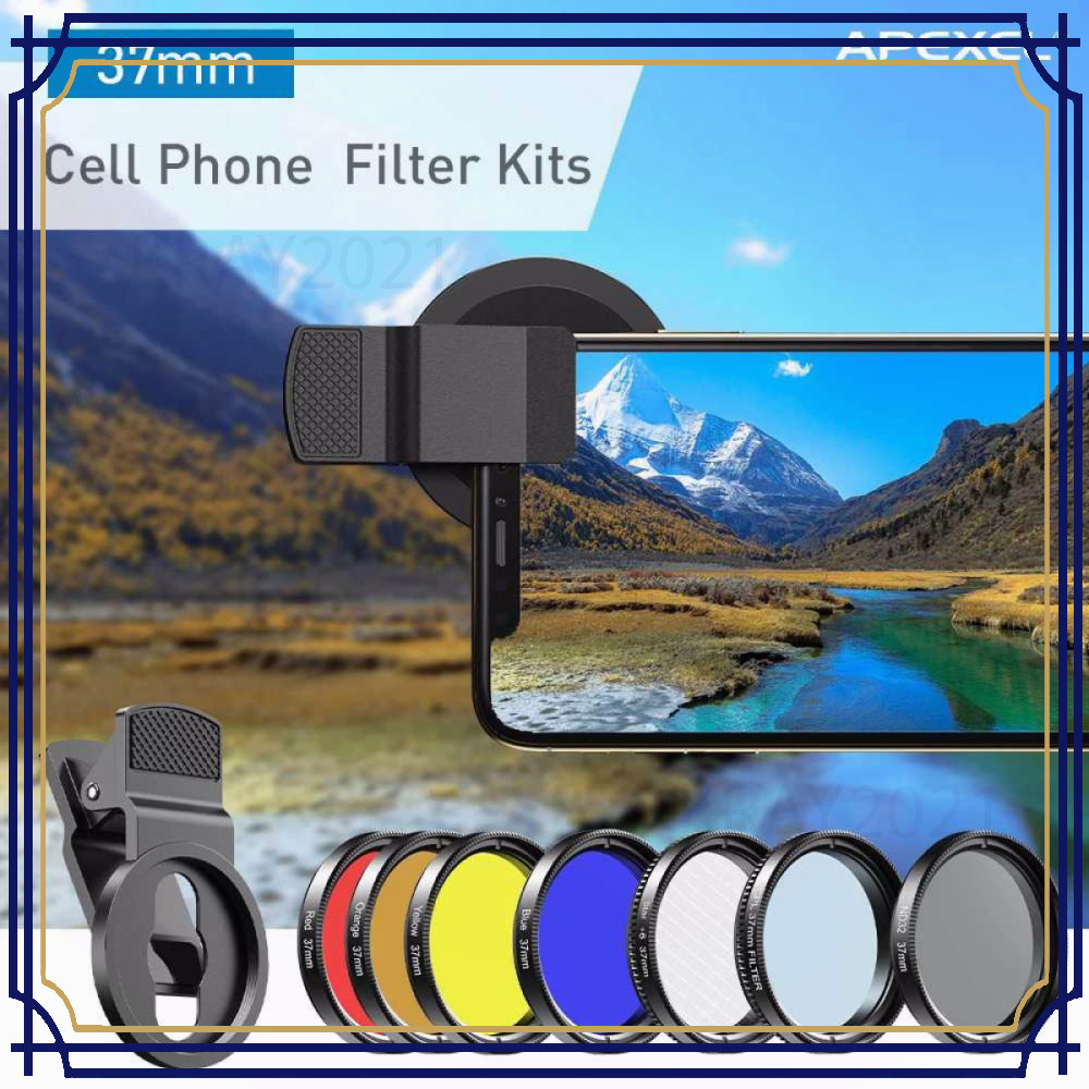 Lensa Filter Kamera Smartphone ND CPL 7in1 37mm with Clip HP692